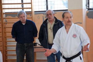 U dodžou: Dragiša Radivojević, Miodrag Miki Andrić i sensei Vebo