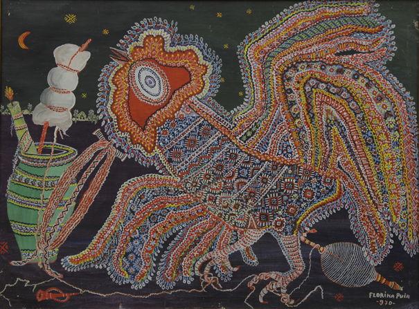 Florika Puja - Uzdinski Petao, 1970, ulje na platnu