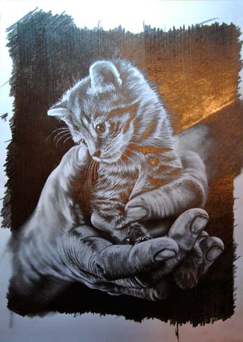 Saša radi u fotorealizmu