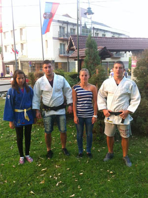 Na treningu u „Potoku”: s leva na desno Marijana Đorđević, Stefan Kostić, Aleksandra Nakova, Ivailo Kostić