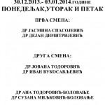 Raspored rada izabranih lekara u jagodinskom Domu zdravlja