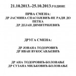 Raspored rada lekara opšte prakse u Domu zdravlja