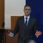 Vuk Jeremić na tribini u Jagodini