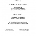 Raspored rada lekara u Domu zdravlja